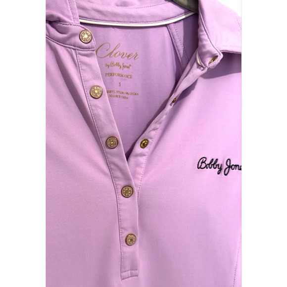 Clover By Bobby Jones Performance Womens Golf Polo Shirt Size S Lavender - Picture 4 of 10